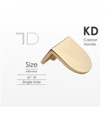 دستگیره کابینت تک پیچ بورتی مدل KD 13 طلایی مات